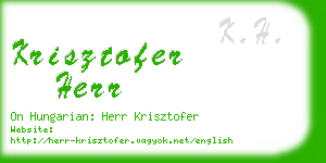 krisztofer herr business card